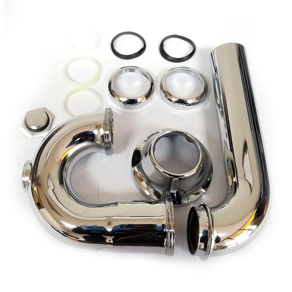 Thrifco Plumbing 17 Gauge 1-1/2 Inch x 1-1/2 Inch Chrome Plated Brass Tubular P-Trap 4402803 - main